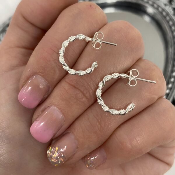 aros argollas torzadas chicas F